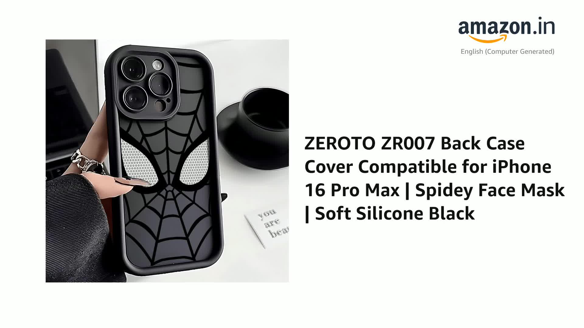 ZEROTO ZR007 Back Case Cover Compatible for iPhone 16 Pro